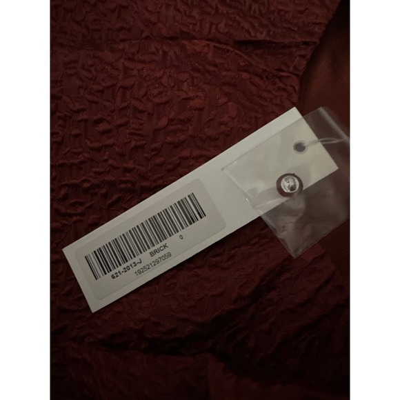 Jonathan Simkhai Arya Peplum Blouse Long Sleeve Top Size 0 Brick - Picture 11 of 11